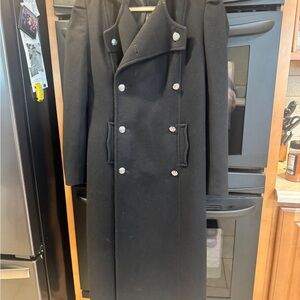 Ralph Lauren Black Double-Breasted Dress Coat